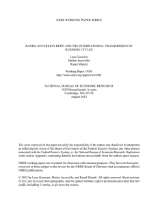 NBER WORKING PAPER SERIES BUSINESS CYCLES Luca Guerrieri