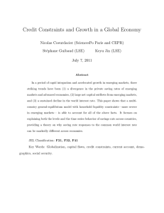 Credit Constraints and Growth in a Global Economy St´ephane Guibaud (LSE)