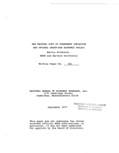 THE WELFARE COST OF PERMANENT INFLATION AND OPTIMAL SHORT-RUN ECONOMIC POLICY