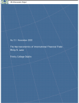 The Macroeconomics of International Financial Trade Philip R. Lane Trinity College Dublin
