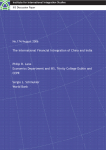 The International Financial Intregration of China and India Philip R. Lane