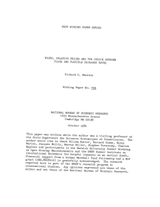 NBER WORKING PAPER SERIES WAGES, RELATIVE PRICES AND CHOICE BETWEEN