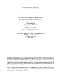 NBER WORKING PAPER SERIES LONG-RUN DETERMINANTS OF INFLATION Filippo Altissimo