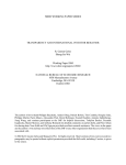 NBER WORKING PAPER SERIES TRANSPARENCY AND INTERNATIONAL INVESTOR BEHAVIOR R. Gaston Gelos