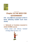 Chapter 10 THE NEED FOR GOVERNMENT