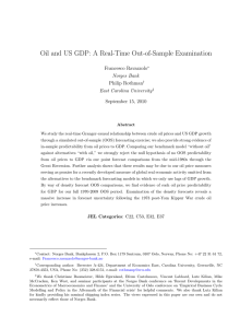 Oil and US GDP: A Real-Time Out-of-Sample Examination Francesco Ravazzolo Philip Rothman