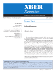 NBER Reporter Program Report