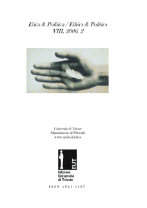 Etica &amp; Politica / Ethics &amp; Politics VIII, 2006, 2  www.units.it/etica