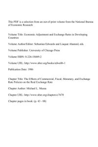 This PDF is a selection from an out-of-print volume from... of Economic Research