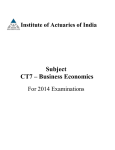 Subject CT7 – Business Economics Institute of Actuaries of India