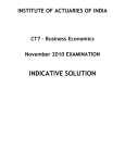 INDICATIVE SOLUTION INSTITUTE OF ACTUARIES OF INDIA  CT7 – Business Economics