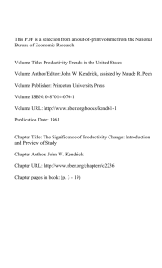 This PDF is a selection from an out-of-print volume from... Bureau of Economic Research