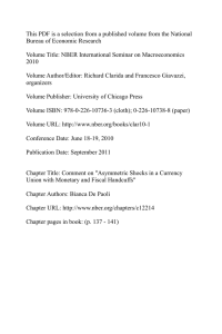 This PDF is a selection from a published volume from... Bureau of Economic Research Volume Title: NBER International Seminar on Macroeconomics