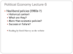 Political Economy Lecture 6 Neoliberal policies (1980s-?)