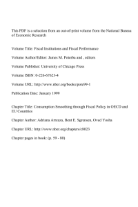 This PDF is a selection from an out-of-print volume from... of Economic Research Volume Title: Fiscal Institutions and Fiscal Performance