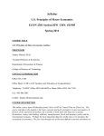 Syllabus U.S. Principles of Macro Economics Spring 2014