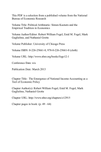 This PDF is a selection from a published volume from... Bureau of Economic Research