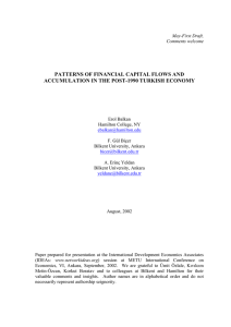 PATTERNS OF FINANCIAL CAPITAL FLOWS AND