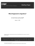 cepr Briefing Paper What Happened to Argentina?