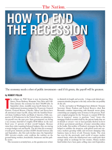 HOW TO END THE RECESSION The Nation.
