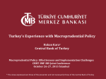 Turkey’s Experience with Macroprudential Policy Central Bank of Turkey Hakan Kara