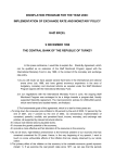 DISINFLATION PROGRAM FOR THE YEAR 2000: GAZ ERÇEL