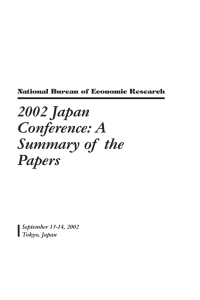 2002 Japan Conference: A Summary of the Papers