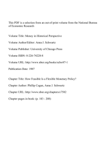 This PDF is a selection from an out-of-print volume from... of Economic Research Volume Title: Money in Historical Perspective