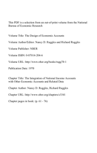 This PDF is a selection from an out-of-print volume from... Bureau of Economic Research Volume Title: The Design of Economic Accounts