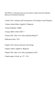 This PDF is a selection from an out-of-print volume from... Bureau of Economic Research