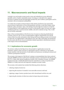 11.  Macroeconomic and fiscal impacts