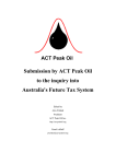 Submission by ACT Peak Oil to the inquiry into