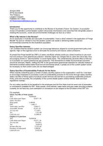 29 April 2009 AFTS Secretariat The Treasury Langton Crescent