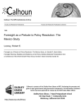 Foresight as a Prelude to Policy Resolution: The Mexico Study