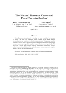 The Natural Resource Curse and Fiscal Decentralization