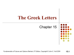 1 The Greek Letters