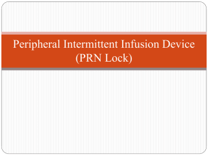 Peripheral Intermittent Infusion Device - Maggie VeVone