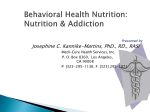 Behavioral Health Nutrition: Nutrition & Addiction