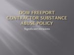 Dow Freeport contractor substance abuse policy