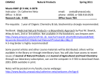 CHM562 Natural Products Spring 2011 Meets MWF @ 9 AM, II-307B