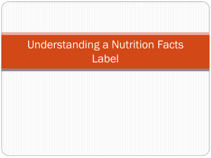 Nutrition Facts Label PPT