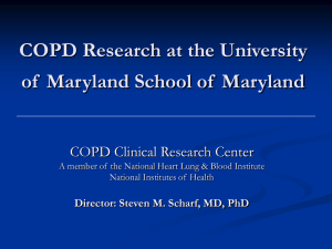 COPD Research at the University of Maryland