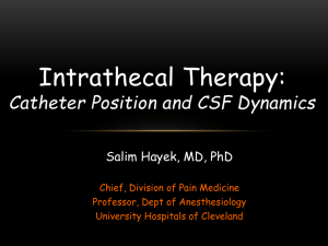 Catheter Position and CSF Dynamics