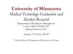 University of Minnesota Medical Technology Evaluation and Market