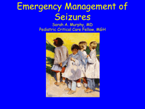 Emergency Management of Seizures