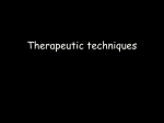 Therapeutic techniques