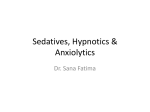 Sedatives, Hypnotics & Anxiolytics