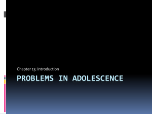 Problems in Adolescence