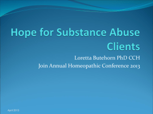 Hope for Substance Abuse CLients