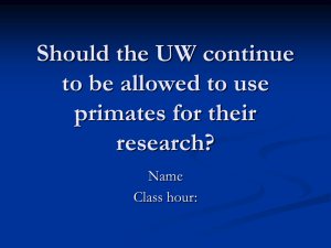 Should the UW continue research using primates?